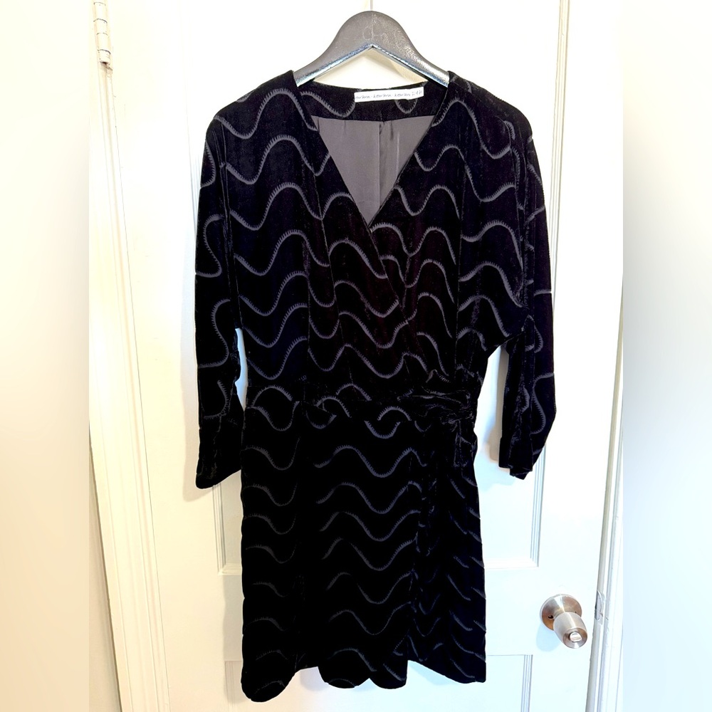 Zebra Velvet Wrap Dress